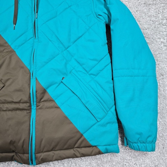 Burton Jacket Womens Medium Brown Teal The White Collection Snowboarding READ - Picture 2 of 16